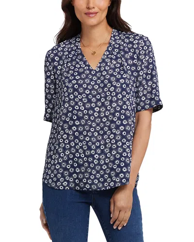 Nydj Charming Oversized V-neck Top In Costa Nova