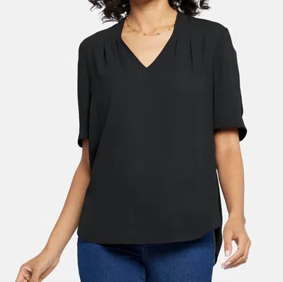 NYDJ CHARMING TOP IN BLACK