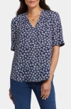 Nydj Charming Oversized V-neck Top In Costa Nova