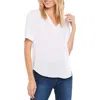 Nydj Womens V-neck Top In White