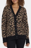 Nydj Cheetah V-neck Cardigan In Multi