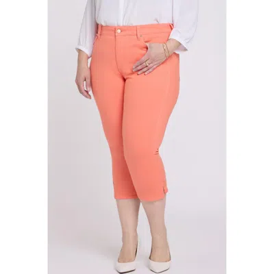Nydj Chloe Capri Side Slit Jeans In Orange
