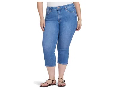 Nydj Chloe Capri Side Slit Jeans In Blue