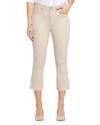 Nydj Skinny Capri Side-vent Jeans In Neutral