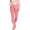 Nydj Chloe Hollywood Side Slit Capri Jeans In Pink