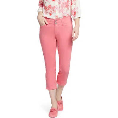 Nydj Chloe Hollywood Side Slit Capri Jeans In Pink