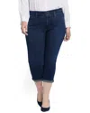 Nydj Chloe Hollywood Fray Cuff Capri Jeans In Blue