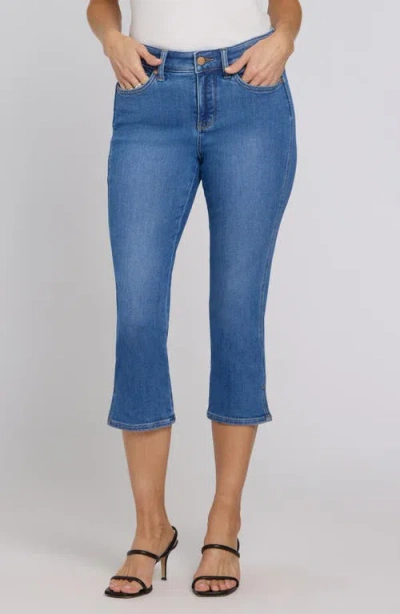 Nydj Chloe Side Slit Capri Jeans In Blue