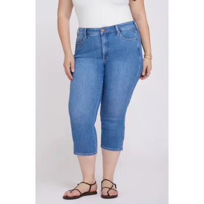 Nydj Chloe Side Slit Capri Jeans In Blue
