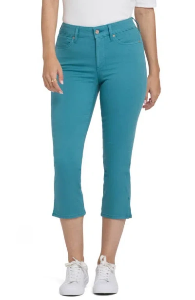 Nydj Chloe Side Slit Crop Jeans In Blue
