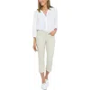 Nydj Chloe Womens Side Slit Skinny Capri Jeans In Neutral