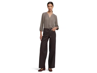Nydj Coated Teresa Wide Leg Jeans In Brown