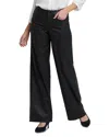 Nydj Teresa High Waist Wide Leg Coated Jeans In Black