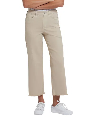 Nydj Coco Feather Wide Leg Jean In Neutral