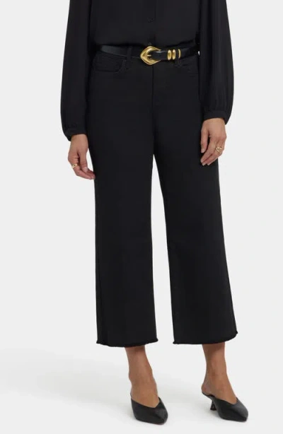 Nydj Coco High Waist Crop Wide Leg Jeans In Black