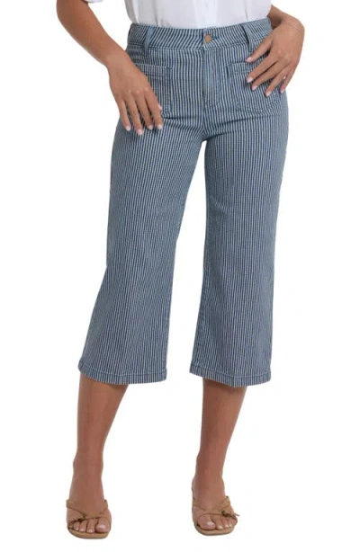 Nydj Coco High Waist Crop Wide Leg Jeans In Blue