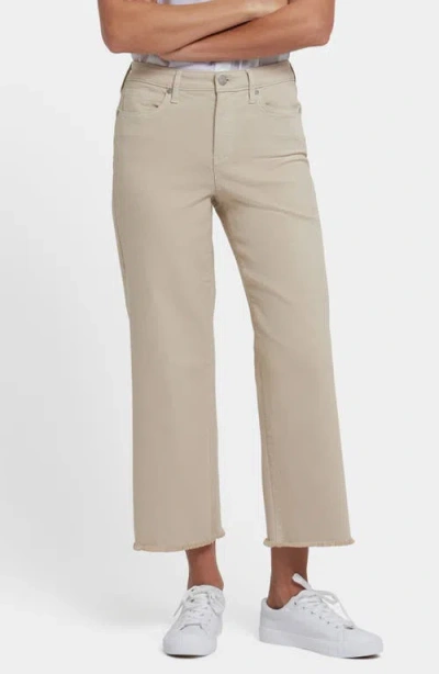 Nydj Coco High Waist Crop Wide Leg Jeans In Neutral