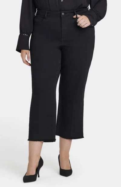 Nydj Coco High Waist Relaxed Crop Wide Leg Jeans In Black