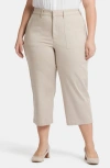 Nydj Utility Wide Leg Capri Linen Blend Pants In Neutral