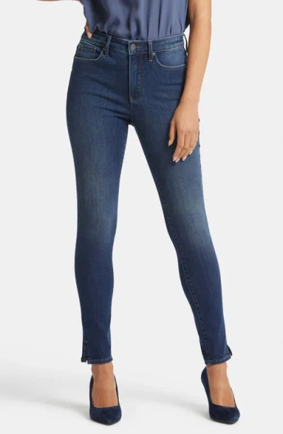 Nydj Curve Shaper Ami Side Slit High Waist Skinny Jeans In Blue