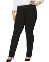 Nydj Womens Zipper Manmade Trouser Pants In Black