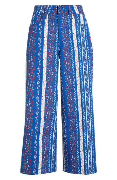 Nydj Daisy Crop Wide Leg Pants In Blue