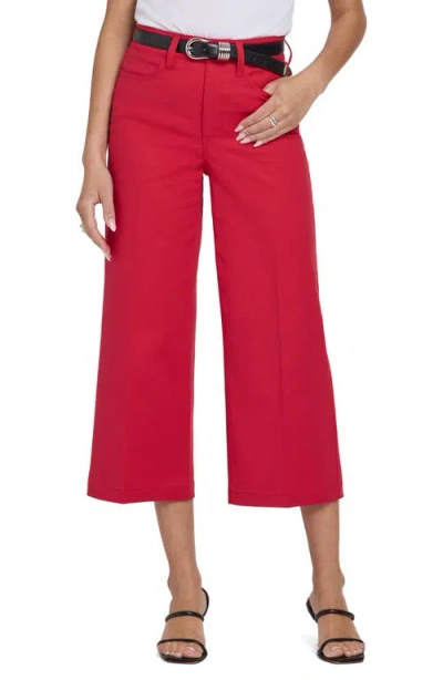 Nydj Daisy Crop Wide Leg Pants In Red