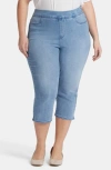 Nydj Dakota Side Slit Pull-on Capri Jeans In Corfu