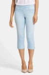 Nydj Dakota Side Slit Pull-on Capri Jeans In Oceanfront