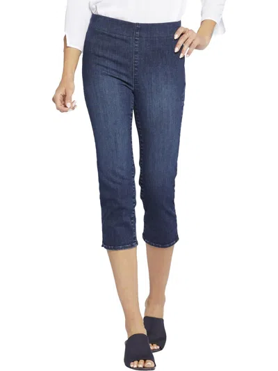 Nydj Dakota Womens Mid-rise Capri Cropped Jeans In Blue