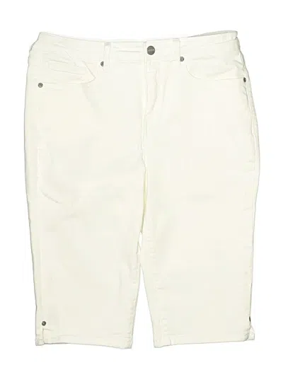 Pre-owned Nydj Denim Shorts In White