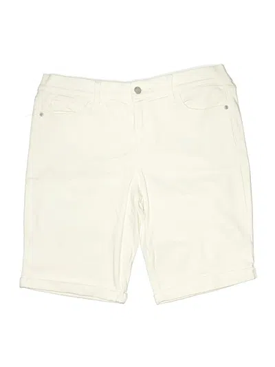 Pre-owned Nydj Denim Shorts In White