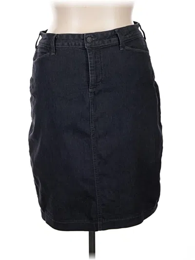 Pre-owned Nydj Denim Skirt In Black
