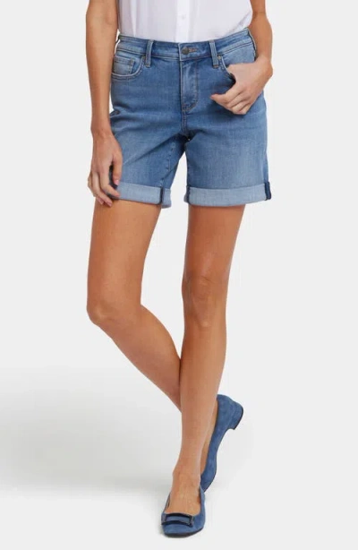 Nydj Diana Relaxed Fit Cuffed Shorts In Barcelona Breeze