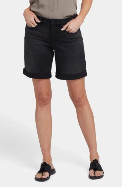Nydj Diana Relaxed Fit Cuffed Shorts In Cadiz Royal