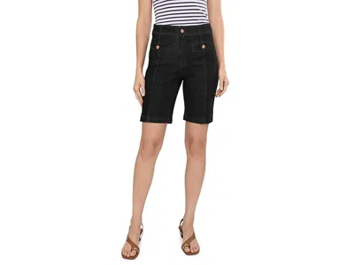 Nydj Ella Denim Button Welt Pocket Shorts Women's Jumpsuit & Rompers One Piece Black Rinse: 4