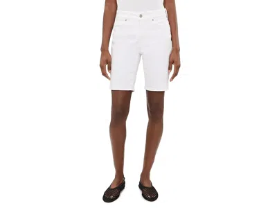 Nydj Ella Denim Side Slit Shorts Women's Jumpsuit & Rompers One Piece Optic White: 10