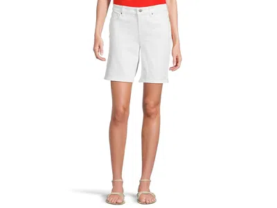 Nydj Ella Shorts With Sideseam Slits In Optic White