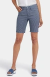 Nydj Ella Side Slit Denim Shorts In Malaga Stripe