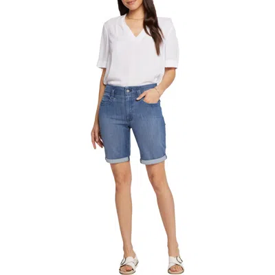 Nydj Ella Womens High-rise Denim Denim Shorts In Multi