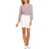 Nydj Ella Side Slit Bermuda Shorts In White