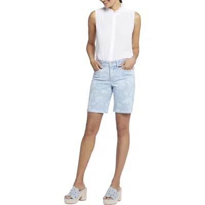 Nydj Ella Womens Printed Denim Denim Shorts In Multi