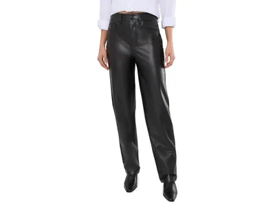 Nydj Faux Leather Kasey Stovepipe Pants Women's Clothing Black: 8 32, Elastane/polyester