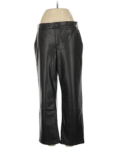 Pre-owned Nydj Faux Leather Pants In Black