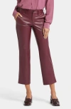 NYDJ NYDJ FAUX LEATHER STRAIGHT LEG ANKLE PANTS