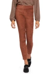 Nydj Faux Suede Leggings In Brown