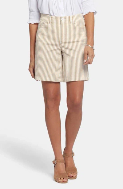 Nydj Five-pocket Bermuda Shorts In Sunbird Stripe