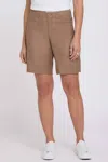 Nydj Five-pocket Bermuda Shorts In Toasted Coconut In Brown