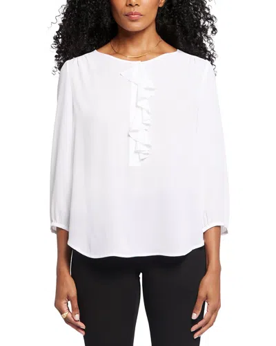 Nydj Flounce Blouse In White