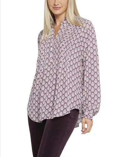 Nydj Front Blouse In Multi